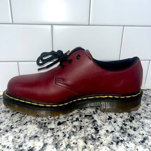 Dr. Martens 3 Eye Red Non Slip Safety Shoe M Sz 6 W Sz 7 RIGHT ONLY Amputee